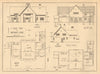 A village smithy & wheelwright's cottage. Elevations & plans 1904 old print
