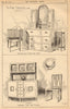 Bedroom furniture from Leipzig. Dressing chest chair stand sideboard mirror 1904