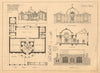 Decorative sculptors working studio & show room by Frena. Elevation & plan 1905