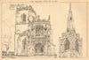 Church of Saint Peter, Walpole, Norfolk, drawn by J. Harold Gibbons 1905 print