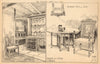 Interior of a cottage in Warwick. Jacobean table & chair. Warwickshire 1905