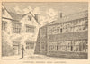 Courtyard, Belfield Hall, Lancashire. Manchester 1905 old antique print