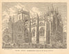 Selby Abbey, Yorkshire. - Drawn by W. Eaton, A.R.I.B.A. 1905 old antique print