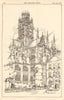 The Church of St Ouen at Rouen, Arnold S. Constable Del.. Seine-Maritime 1905
