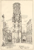 The tower of Saint Germain L'Auxerrois, Paris, Arnold S. Constable Del 1905