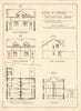 A pair of cottages, Saltersford Road, Leicester. Elevations & plans 1905 print