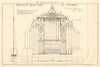 Wrought Iron Gate, Chiswick drawn by Maurice Adams. Sketch elevation plan 1 1906