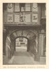 The entrance, Leycester Hospital, Warwick. By Fletcher Moss 1906 old print