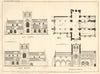 Priory Church of St. Mary, Cartmel, Cumbria. Drawn by Frank Hearne. Plans 1906