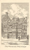 Old Vicarage, Prestbury. Cheshire 1906 antique vintage print picture