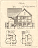 House, Bournemouth, Mr. W.I. Chambers, Architect. Dorset 1906 old print