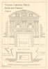 Stone chimney piece, Burford Priory. Elevation, section. Oxfordshire 1906