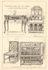 Furniture. Bodleian Library chair. Walnut card table 18C. Chippendale chest 1906