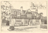 Weekend cottage - J.E. Dixon-Spain, Architect. 1907 old antique print picture