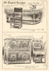 English furniture 1603-89. Cromwellian table chair Jacobean chest Yorkshire 1907