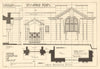 Annfield Plain Public Library. Detail drawing of front section plan. Durham 1907