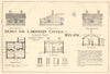 Labourer's cottage, Ireland. Sydney Moss, Architect. Elevation section plan 1907