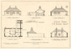 Labourer's cottage design, Ireland. TM Deane, Architect. Elevation plan 1907