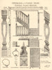 Staircase Manor House Sussex Place. Bristol. Baluster bedroom handrail cill 1907
