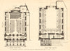 St George's church, Hanover Square. Alfred D. Nicoll. Plan. London 1907 print