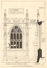 Rotherham Parish Church. Exterior bay of the north aisle. Yorkshire 1907 print