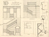 Design for screen & staircase by ''Sub Rosa''. Plans, sections & elevations 1907