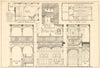 Sketch - a staircase for a country house by the Jester. Sections & plan 1907