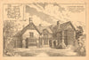 Sibbertoft Manor, Northamptonshire. Sheppard & Harrison, Architects 1899 print