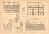 Two shops & a branch bank 1900 old antique vintage print picture