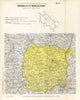Italy wine. Brunello di Montalcino DOC. Toscana. Siena 1976 old vintage map