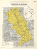 Italy wine. Verdicchio di Matelica DOC. Marche. Ancona e Macerata 1976 old map