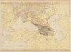 RUSSIA IN EUROPE S. Ukraine Caucasus Bessarabia.Oblasts.Scale in Versts 1886 map