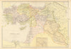 TURKEY IN ASIA. Scale in Agatch. Levant. Assyrian Cities. Eyalets Liwas 1886 map