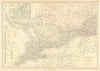 ONTARIO & QUEBEC. Shows counties. Montreal environs. Lake Huron.BLACKIE 1886 map