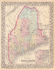County Map of the State of Maine by S. Augustus Mitchell 1875 old antique