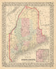 County map of the State of Maine. S. Augustus Mitchell. Portland Harbor 1869