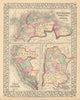 New Granada Venezuela Guiana Peru Equador Argentine Argentina MITCHELL 1869 map