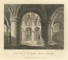 Inside view of St. Sepulchre's Church, in Cambridge. ALEXANDER 1810 old print