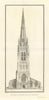West view of St. Mary's Church, Whittlesea. LYSONS 1810 old antique print