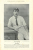 Martin Bladen, Lord Hawke. Batsman. Yorkshire cricketer 1895 old antique print