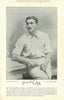 Charles Burgess (C. B.) Fry. Batsman. Oxford cricketer 1895 old antique print