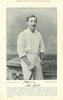 John Shuter. Batsman. Surrey cricketer 1895 old antique vintage print picture