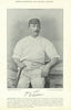 Harry Baldwin. All-rounder. Hampshire cricketer 1895 old antique print picture