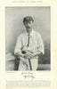Alfred Tinsley. Batsman. Lancashire cricketer 1895 old antique print picture