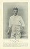 Robert Moorhouse. All-rounder. Yorkshire cricketer 1895 old antique print