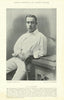 John Bonamy Challen. Batsman. Somerset cricketer 1895 old antique print