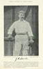 John Holland. Batsman. Leicestershire cricketer 1895 old antique print picture