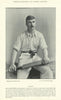 Walter Troup. Batsman. Gloucestershire cricketer 1895 old antique print