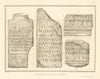 Inscribed Roman stones discovered in Cumberland. Cumbria 1816 old print