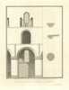 Part of the nave of Carlisle Cathedral, Cumbria. NASH 1816 old antique print